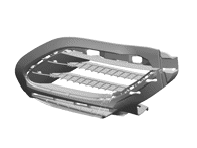 Luchtinlaat achterbumper, mat zwart. Porsche 991.2 turbo - 99150566503OK1, 99150566603OK1, 99150566503, 99150566603