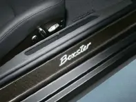 Seitenschwellerleisten in Carbon mit Logo, beleuchtet. Porsche 987 Boxster - 98704480035, 98704480036