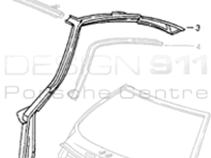 Toit et un Post Surround. Porsche 993 1994-98 - 99350202900GRV, 99350203000GRV