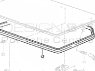 Heckklappendichtung. Porsche 968 Cabrio - 94150435110