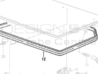Rear bootlid seal. Porsche 968 Cabrio - 94150435110
