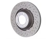 Brake disc rotor Rear, Light Weight drilled-dimpled, 380x30mm. Porsche 991 Turbo - 99135240700, 99135240800, 99135240803, 99135240703 - PRL49917, PRR49918