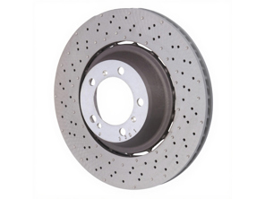 Disco de freno trasero ligero, con orificios perforados, 380 x 30 mm. Porsche 991 Turbo. - 99135240700, 99135240800, 99135240803, 99135240703 - PRL49917, PRR49918