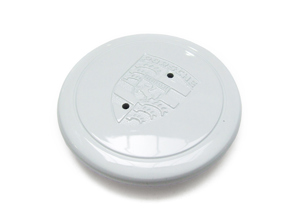 Radzierblende "Fuchs" in Grand Prix Weiß - geprägtes Wappen für Porsche