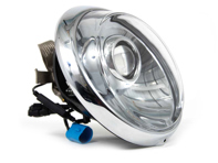 LHD LED Headlamp conversion kit with chrome reflector and H4 clear lenses. Porsche 911 / 964 - 91163102400, 91163111300, 90163110100 - EL13 CR.RCL.BLK, EL13 CR.RCL.CR, EL13 CR.RCL.PR