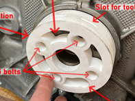 Rear main oil seal fitting tool for Porsche Boxster and 911 M96/M97 - 0PB105249/2, 99911349040, 99710121201, 0PB105249, 0PB105249/1