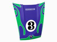 911 Bonnet Wall Art - Martini Racing Psychedelic