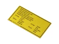 Sticker Tyre Pressure Porsche 944 S2 / 964 >>92 - 96470128700