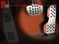 Jeu de pédales Rennline en aluminium 2 pièces avec poignée en caoutchouc. Porsche 944/924/968/996/997/Boxster/Cayman/991/Panamera TIPTRONIC/PDK - P7162, P71.62