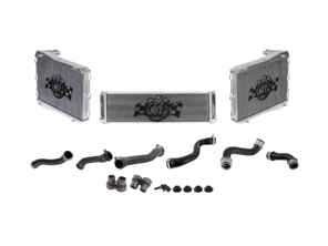 Aluminium radiator for water coolant fluid & hoses SET OF 3. Porsche 997.1 GT3 - 99710613102, 99710613103, 99710613202, 99710613203, 99610603773, 99610603775 - 7047, 7048, 7053