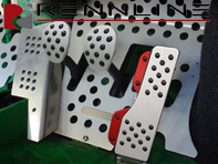 Rennline Aluminium 4 Piece Pedal Set  Rubber Grip. Porsche 911/912/930 - P70.60.98, P706098