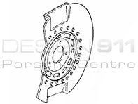 Plaque de couverture de disque de frein AVANT. Porsche 964 RS - 96435180380, 96435180480