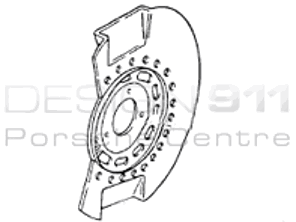Plaque de couverture de disque de frein AVANT. Porsche 964 RS - 96435180380, 96435180480
