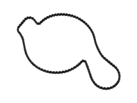 Gasket for Water Pump for Porsche 95B-2 & 95B-3 Macan V6 / 971 & 976 Panamera V6 / 9YA Cayenne V6 - 9A712111903 - 107.170