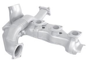 Abgaswärmetauscher LINKS. Porsche 964 C2 / C4 - 96421103905, 96421104004, 96421103932