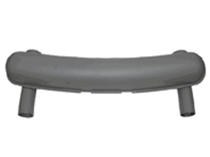 Auspuff Schalldämpfer / Schalldämpfer Heckbox Racing. Porsche 911 1965-73 2 IN / 2 OUT 70 mm Auslass - nur RACING - 92.212, 92212, 1620607000, 91111102500, 91111102505 - 92.212, 1620607000