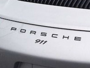 'PORSCHE 911' Schwarzes Heck-Emblem für Porsche 991.2 - 99104480381041