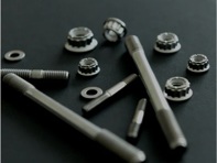 Engine case hardware set, titanium. Porsche 911 / 964 / 993