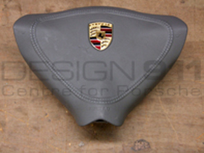 Airbag deportivo de 3 radios en cuero gris grafito para volante Porsche 986 boxster/911 996 original - 99680398001C60, 996.803.980.01C.60