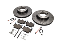 FRONT Brake Pads and Brake Disc Package. Porsche 987 Boxster S / Cayman S - 99635140501, 99635140601, 99735193906