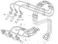 Ignition HT Lead Cable. Porsche 965 3.3L Turbo - 96560206008, 96560206009, 96560206010, 96560206011, 96560206012, 96560206013