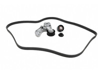 Kit courroie d'entraînement avec amortisseur de tension et poulie de renvoi. Porsche 955 / 957 / Cayenne V6 - 95510229900, 95510236101, 95510236100, 95510227600, 95510293300