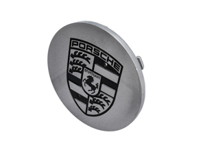 Enjoliveur argent avec écusson noir pour Porsche - 9933613030061M