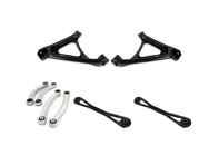 Set draagarmen voor de achterwielophanging. Porsche 955 / 957 Cayenne - 95533104532, 95533104531, 95533104530, 95533104710, 95533104900, 95533105000, 95533101812, 95533101811, 95533101712, 95533101711 - URO-012601, 1150201270, 1150201280, 211712, 211713