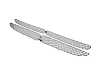 Front Bumper Stainless Steel Outer Grill Set Porsche 996 Carrera Manual Cars - ZPR20903, ZPR20903B, ZPR20903, ZPR20903B