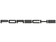 Emblema 'PORSCHE' sul cofano del ponte, in nero. Porsche 911 1972-73 - 91155903100