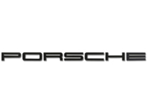 Heckdeckel-Emblem „PORSCHE“, in Schwarz. Porsche 911 1972-73 - 91155903100
