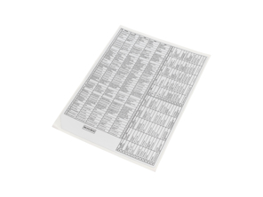 Autocollant pour la disposition des relais et des fusibles. Porsche 964 Carrera 2/4 1990 - 96461020903, 96461020901