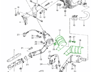 Juego de protectores contra el calor para gatos de escape. Porsche boxster 986 - 99611342200, 99611342100, 99611342100, 99611342200, 99950743009, 90015100703, 99950741308