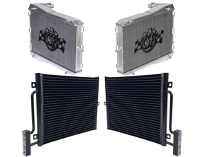 Kit radiateur en aluminium pour eau et climatisation. Porsche 996 / Boxster 986 / GT3 - 9975739101, 99657311100, 8MK376714291, 99610613151, 99610613181, 8MK376713791, 99610613251, 99610613282 - 8381, 7044