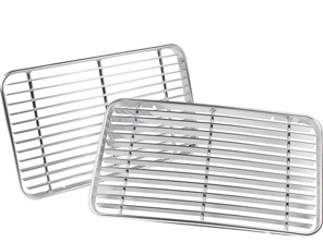 Ventilation grilles (Set of 2) Curved for engine lid. Porsche 356B T6 / 356C T6 - 64455904106, PCG55904106 - 356134-01, 1684551010
