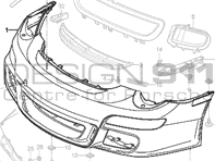 Front Bumper GT3 MKII. Porsche 997 GT3 RS 2010>> - 997505191A1, 997505191A2