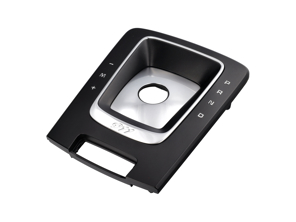 Entourage de levier de vitesse PDK - Noir/Argent Galvano avec inscription « 911 » - pour Porsche 991-2 Carrera et Turbo 2017-2020 - 9P1858401DRZ