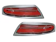 Clignotants arrière Full LED avec cerclage argenté + clignotants séquentiels LED pour Porsche 996 - 99663148500, 99763148600, 99663148602, 99663148502, 99663143301, 99663143401, 99663143303, 99663143403 - DP122-CRSL