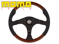 Volante in legno da combattimento scuro - Momo