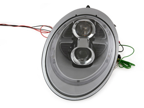 Scheinwerfer Dual-Projektor Xenon + Aurora-Licht, Silber. Porsche 997 05-08 RHD - 997631012SR
