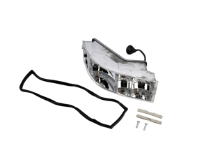 Fanale posteriore con alloggiamento in METALLO catadiottri cromati. Porsche 911 1968-83 - 90163194100, 90163194200