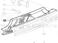 Bouclier thermique d'échappement de pare-chocs arrière. Porsche Boxster 986 1997-02 - 98650547500