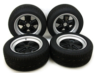 Set di ruote stile Fuchs RSR da 16' con pneumatici per Porsche 911 Turbo 3.0L