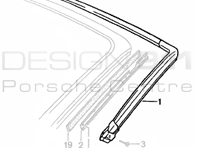 Frontscheibendichtung. Porsche 968 Cabrio - 94155554610