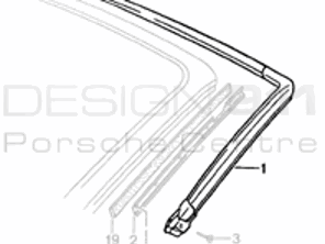 Frontscheibendichtung. Porsche 968 Cabrio - 94155554610