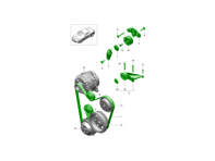 Full Pulley & Belt Kit - Tensioner, Brackets, Pulleys, Drive Belt & Mounting Bolts - for Porsche 981 Boxster & Cayman 2012-2016 - 9A110221800, 0PB903137A, 9A110221101, 9A210221100, 9A110221200, 99907357901, 94810283900, 0PB903308, PAF008343, 94810226100, 0PB903317, 99907324609, 99907324602, PAF008362, 99907341201, PAF008361, 9A110203001, 0PB145172, 99907341101, 9A700803500, 03G145291, 90038504801, PAF008128, 90038509101, PAF008152