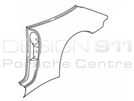 Hinterer 1/4-Platten-Turbo. Porsche 993 Turbo / C2S / C4S - 99350390102GRV, 99350390202GRV