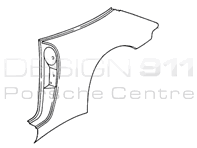 Turbo pannello posteriore 1/4. Porsche 993 Turbo / C2S / C4S - 99350390102GRV, 99350390202GRV