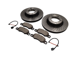 Plaquettes et disques de frein avant pour Porsche 718 par Sebro - 99735140101, 99735140201, 98135193904, 99160916500