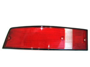 Lentille de clignotant arrière rouge avec bordure noire. Porsche 911 - 91163190000R, 91163190001R, 91163195100, 91163195200 - 14867D, 14867S